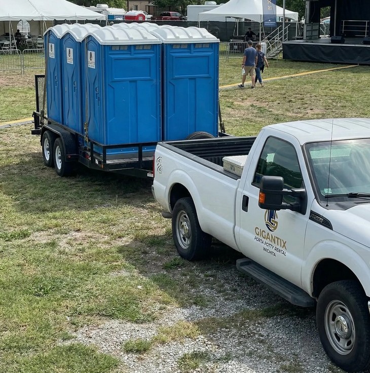 Gigantix Porta Potty Rental Wichita Delivery Truck